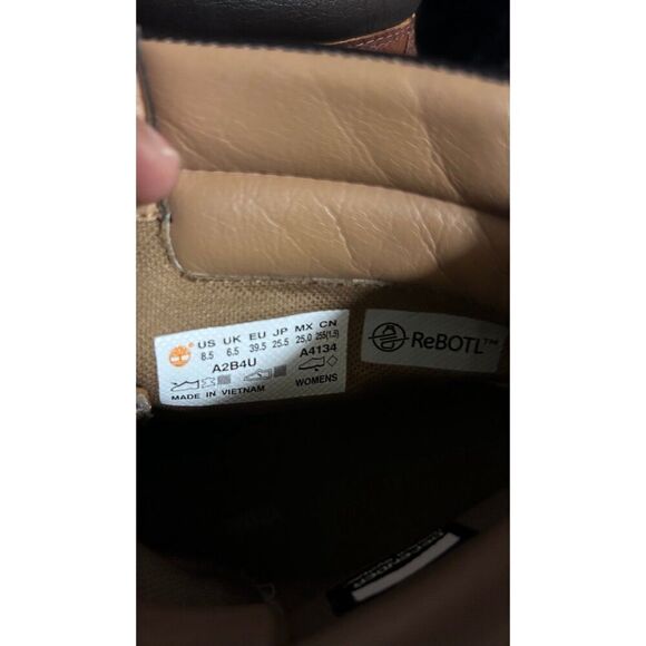 Timberland With Ortholite Women Brown Boot Heels Size 8.5 - Picture 10 of 12